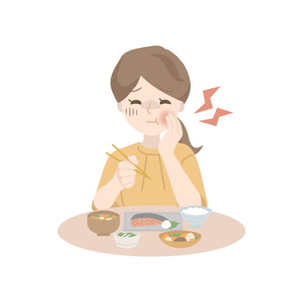 お口の違和感イメージイラスト